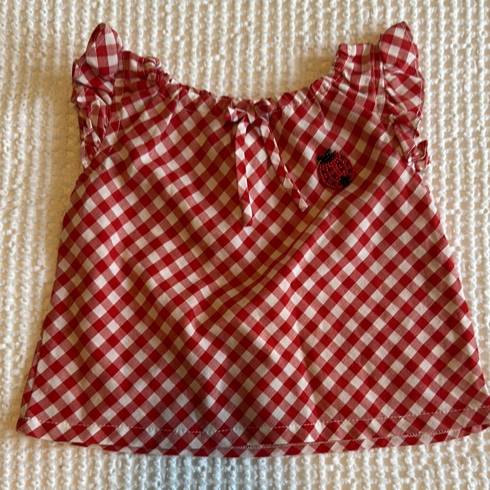 Red and White Checkered Top